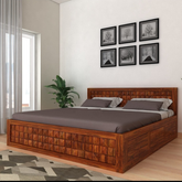 Square diamond design storage bed