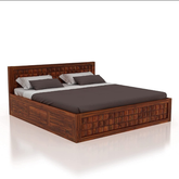 Square diamond design manual loading storage double bed