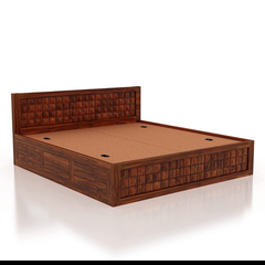 Square diamond design manual loading storage double bed