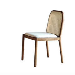 Wooden bamboo cane chair 0158