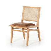 Acacia solid wooden rattan chair 2.
