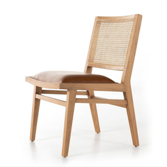 Acacia solid wooden rattan chair 2.