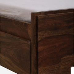 Big Blokes design double bed with side trolley storage system