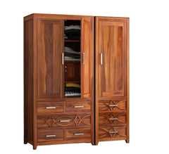 Sheesham solid wood wardrobe 06.