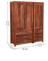 Sheesham solid wood wardrobe 06.