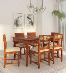 Sheesham wood six seater dining set 0011