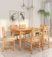 Sheesham wood six seater dining set 0011