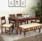 Sheesham wood six seater dining set 0011