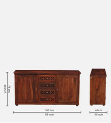 Sheesham wood sideboard three drawer with two door