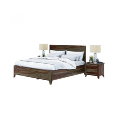 Sheesham solid wood double bed for wood lover