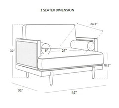 Bala Sheesham solid wood ratten sofa