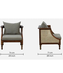 Nimha design Sheesham solid wood ratten sofa set