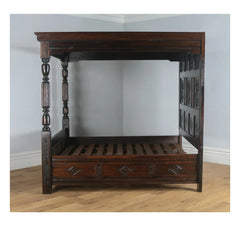 Sheesham solid wood four poster double bed05.