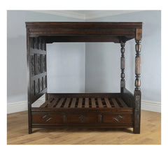 Sheesham solid wood four poster double bed05.