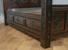 Sheesham solid wood four poster double bed05.