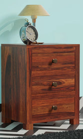 Sheesham solid wood bedside table