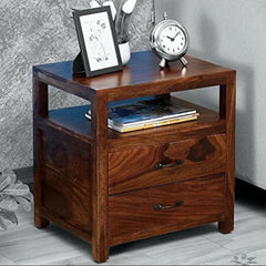 Sheesham solid wood bedside table07