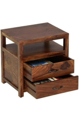 Sheesham solid wood bedside table07