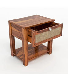 Sheesham solid wood bedside table08