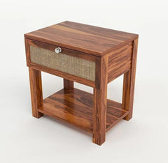 Sheesham solid wood bedside table08