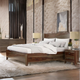 Sheesham solid wood double bed for wood lover