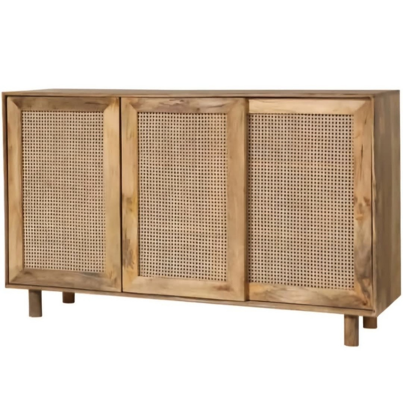 Solid mango wood storage cabinet