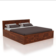 Square diamond design storage bed