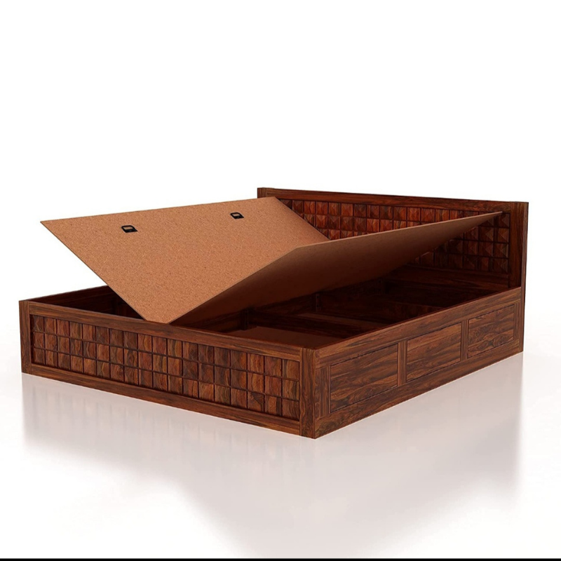 Square diamond design storage bed