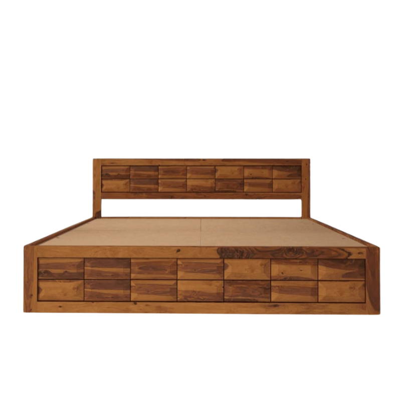 Rectangular dimand design manual storage double bed
