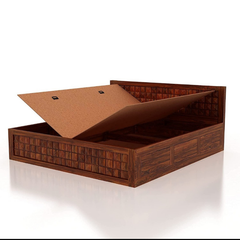 Square diamond design storage bed