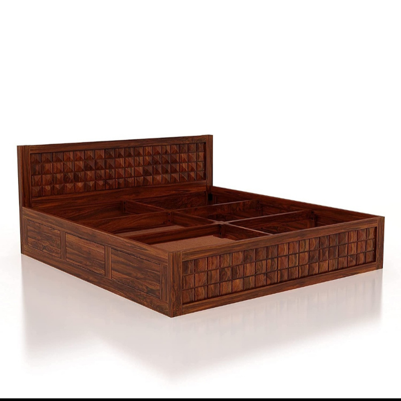 Square diamond design storage bed