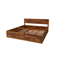 Rectangular dimand design manual storage double bed