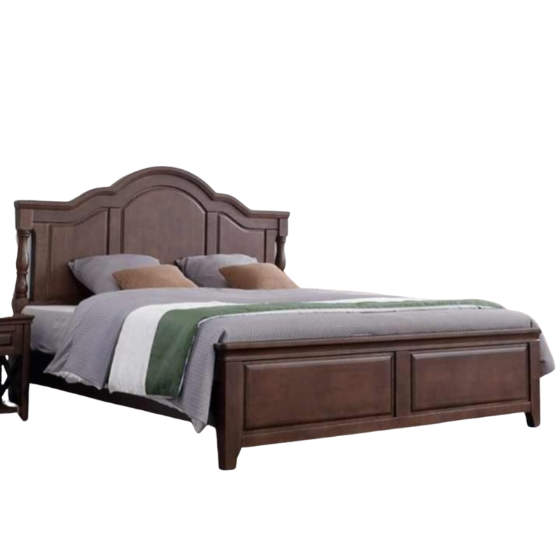 125 solid wooden mherab design double bed
