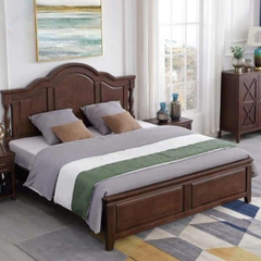 125 solid wooden mherab design double bed