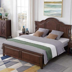 125 solid wooden mherab design double bed