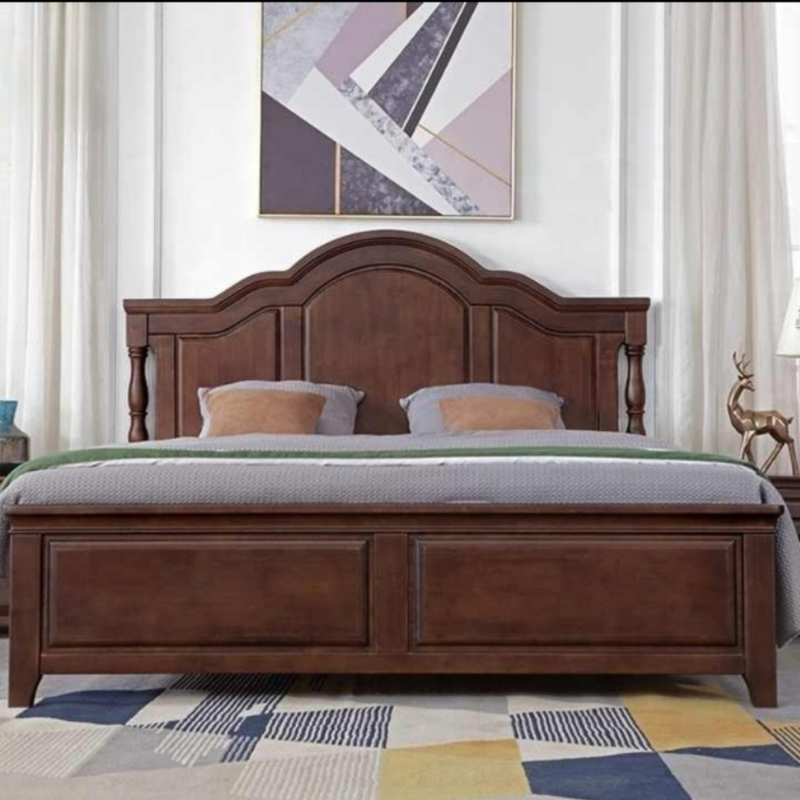 125 solid wooden mherab design double bed