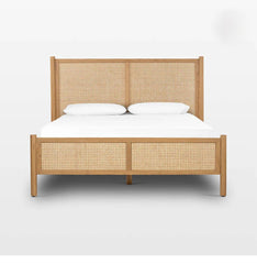 SILTOG MANGO WOOD RATTEN DOUBLE BED
