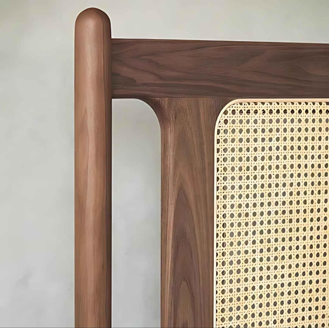 Nami Acacia solid wood ratten double bed