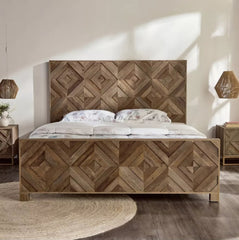 Helton Mango wood double bed