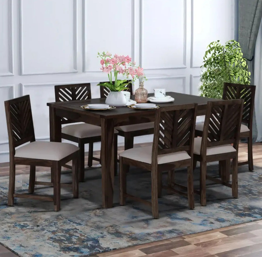 Sheesham wood six seater dining set 0013.
