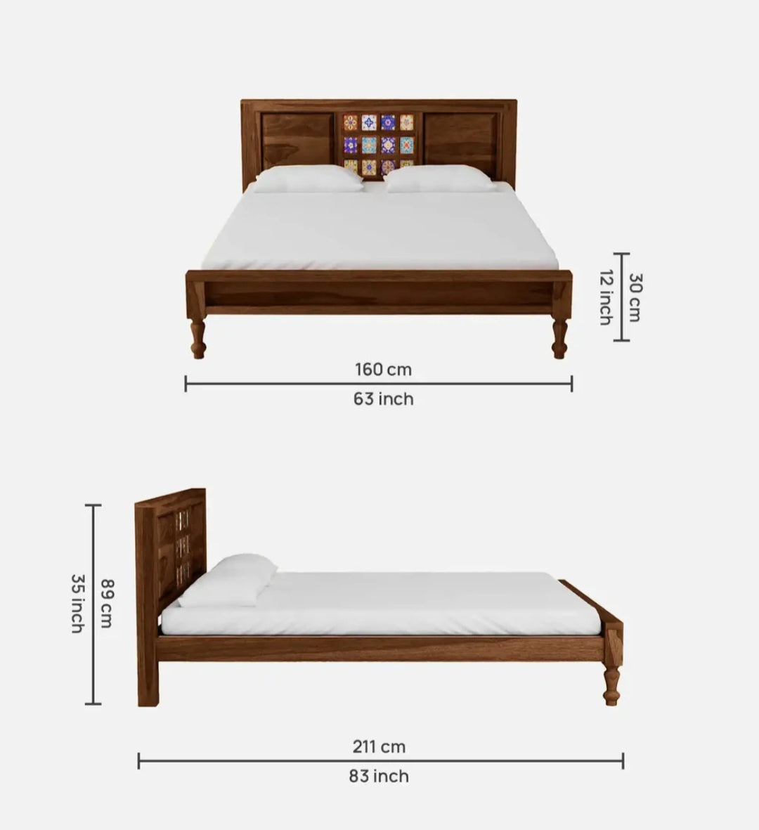 Gujarati design double bed