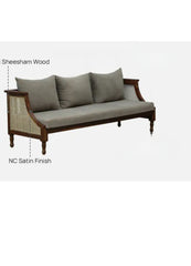Sheesham solid wood ratten sofa set