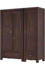 Sheesham solid wood three door wardrobe