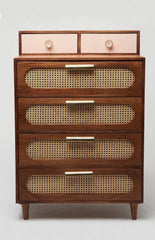 Six drawer ratten chest of drawer