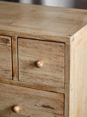 Rustic finish ratten chest of drawer