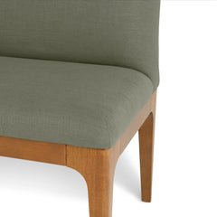 Wooden Bench Cum Sofa side view with armrest design in solid acacia wood